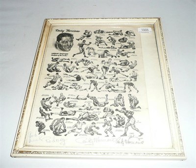 Lot 1005 - A Signed Rocky Marciano Print, the black and white print entitled Rocky Marciano - Undefeated...