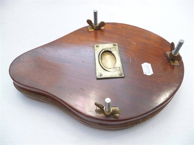 Lot 1020 - A Victorian Mahogany Tennis Racket Press, with brass fittings and handle and two wooden dividers