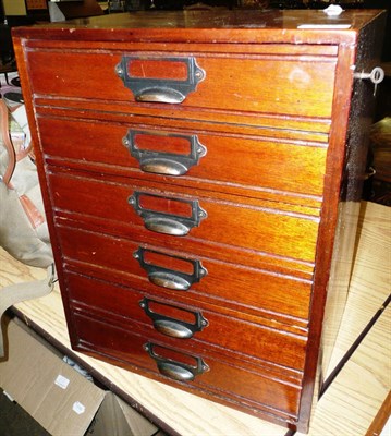 Lot 1118 - A Mahogany Six Drawer Cabinet Containing a Collection of Fly Tying Materials, including...