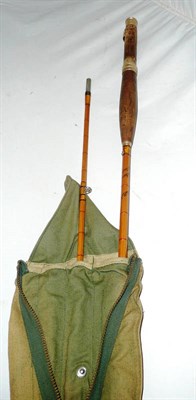 Lot 1166 - A Hardy 8ft 3pce Split Cane 'The Hollolight' Trout Fly Rod No.H32075, circa 1960's, with agate...