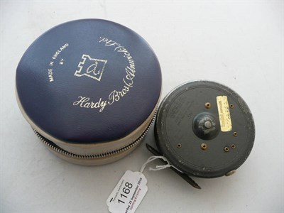 Lot 1168 - A Hardy 3 5/8 Inch Alloy 'St.George' Fly Reel, Pat.No.658472, with pierced drum, slim black handle