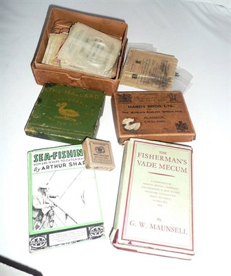 Lot 1180 - Boxed and Packeted Fishing Accessories, including Hardy line and feathers, flies etc., together...