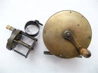 Lot 1188 - A 19th Century Brass Multiplying Collar Winch, with turned bone handle; An Unnamed 3inch Brass...