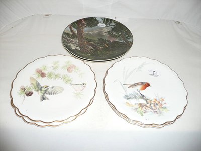 Lot 7 - Five Doughty plates with boxes and a pair of Doulton plates