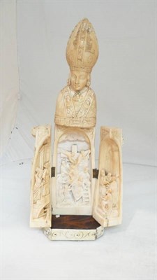 Lot 31 - A 19th/20th century ivory figure of a bishop