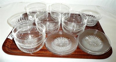 Lot 42 - Quantity of Webb crystal finger bowls & plates