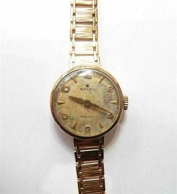Lot 52 - 9ct gold lady's Rolex watch in box