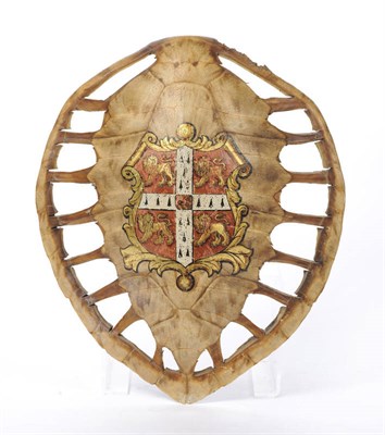 Lot 1115 - Hawksbill Turtle (Eretmochelys imbricata), Shell, circa 1910, the skeats removed and the edge...