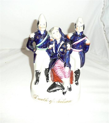 Lot 99 - A Staffordshire group "Death of Nelson" a/f