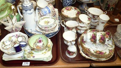 Lot 136 - Royal Albert 'Old Country Roses' tea wares, miniature cups and saucers, Royal Doulton sandwich set