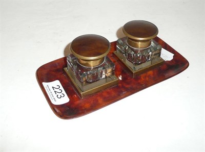 Lot 223 - Tortoiseshell inkwell