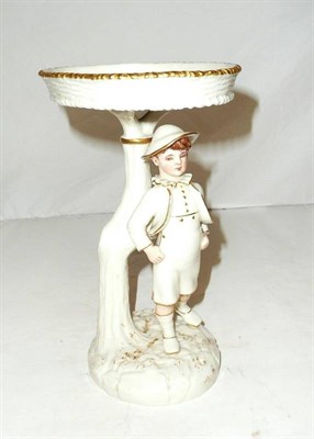 Lot 237 - A Hadley Worcester centre stand with figure