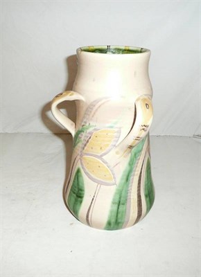 Lot 238 - An Early Susie Cooper hand painted vase, signed and dated 1932