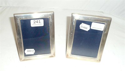 Lot 241 - Pair of silver photograph frames