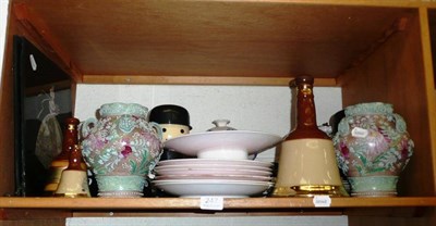 Lot 247 - A quantity of decorative ceramics including a pink ground dessert service