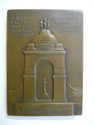 Lot 1148 - Alfred Turner (1874-1940): A Bronze Plaquette Commemorating the Delville Wood Memorial,...