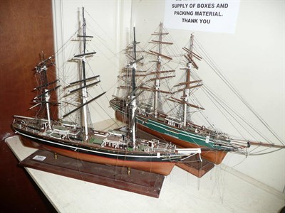 Lot 389 - Two model ships with full riggs