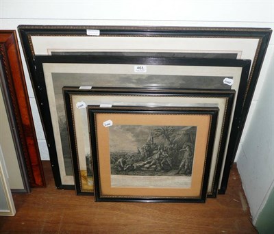 Lot 461 - Four military prints: Fortress of Gwalior; Death of General Wolfe; two Death of Montcalm