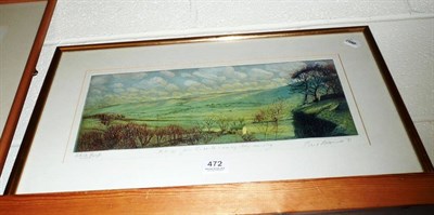 Lot 472 - Artist's proof signed print 'Askrigg from Cubeck', by Piers Browne