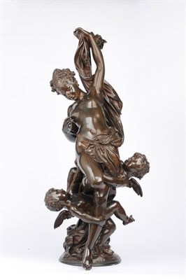 Lot 1159 - After Luca Madrassi (Italy 1848-1919): A Bronze Group of Venus Teased by Two Putti, circa 1885, she