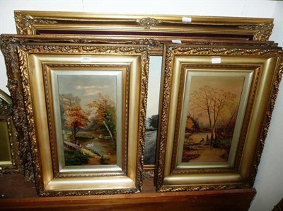 Lot 494 - A pair of Victorian framed oils, a framed print and a frame