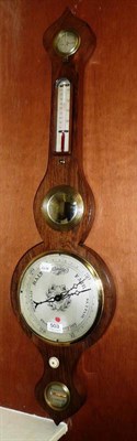 Lot 503 - A rosewood banjo barometer