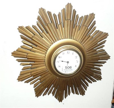 Lot 506 - A sun burst French wall clock