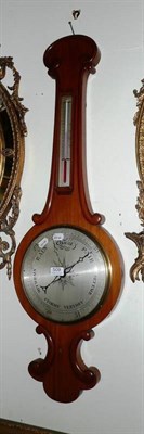 Lot 509 - Mahogany and walnut Banjo Barometer