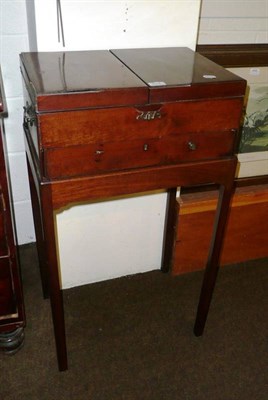 Lot 511 - Georgian mahogany travelling correspondence box on later stand