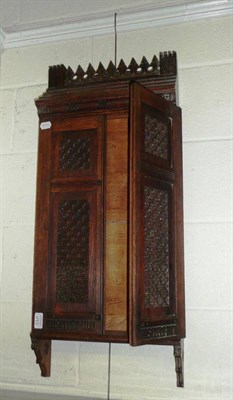 Lot 518 - Oak hanging wall cupboard