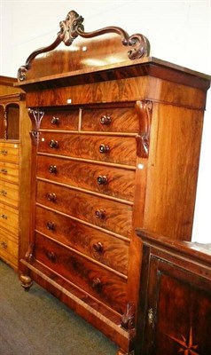 Lot 528 - Victorian mahogany six height chest of drawers