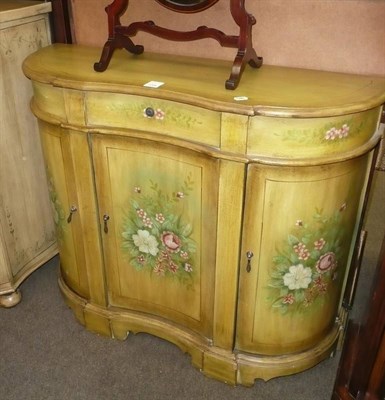 Lot 558 - Painted demi-lune cabinet