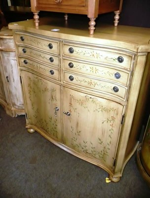 Lot 560 - Painted side cabinet with six drawers and cupboard doors