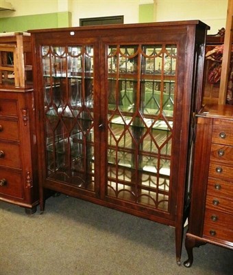 Lot 565 - Inlaid Mahogany display cabinet