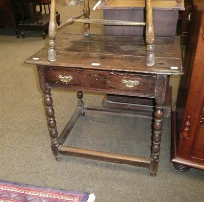 Lot 568 - 17th century oak bobbin turned side table