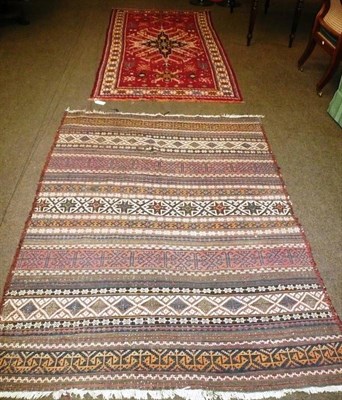 Lot 571 - Turkish rug and Turkish flat weave rug