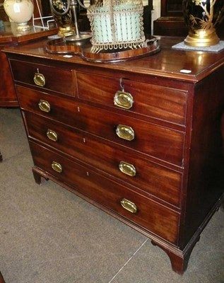 Lot 580 - 19th century mahogany four height chest of drawers