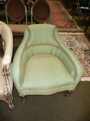 Lot 597 - Victorian upholstered elbow easy chair