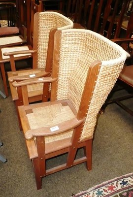 Lot 601 - Pair of small Orkney chairs