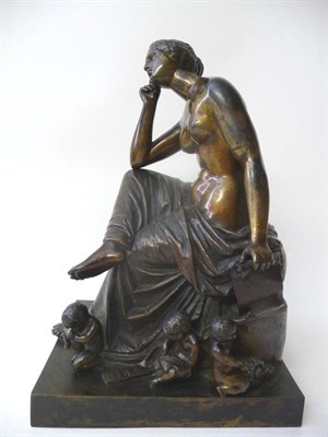 Lot 1170 - Jean-Jacques Pradier (1790-1852): A Parcel Gilt Bronze Group of a Mother and Six Infants...