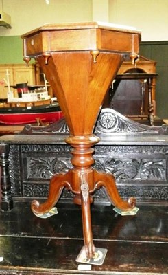 Lot 618 - Walnut sewing table