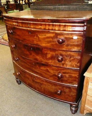 Lot 620 - 19th century mahogany bowfront chest