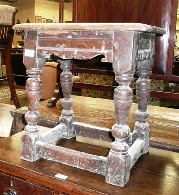 Lot 623 - Oak joint stool