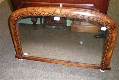 Lot 640 - Overmantel mirror and a toilet mirror