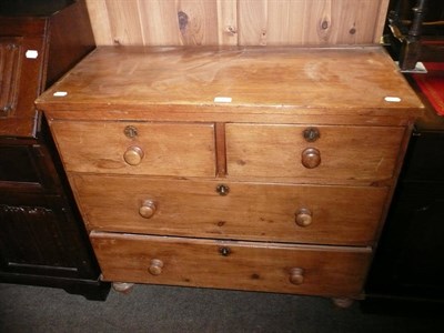 Lot 649 - Victorian pine three height chest of drawers