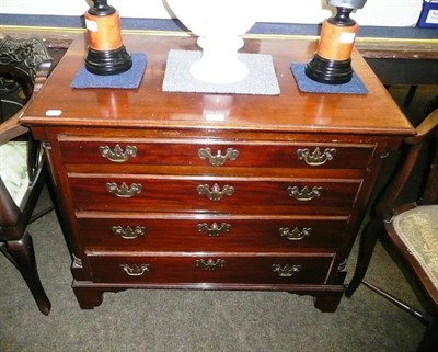 Lot 673 - 19th century mahogany four height chest of drawers