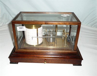 Lot 1001 - An Oak Cased Barograph by The Gluck Barograph & Recorder Co. Ltd, with eight section vacuum,...