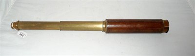 Lot 1026 - A 1 1/2inch Lacquered Brass 3-draw 'Day and Night' Telescope by C. West, Cursitor St., Chancery...