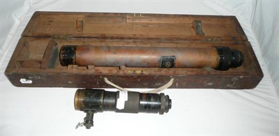 Lot 1027 - Optical Equipment, comprising a Ross 3 to 8 variable power gun sight no.69681, in a wooden...