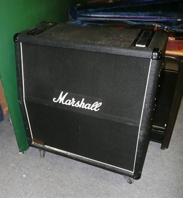 Lot 1050 - A Marshall JCM 900 Lead, 1960 4x12 Angled Cabinet on wheels